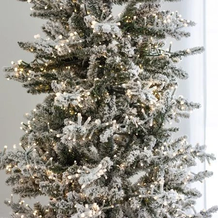 7.5' Indoor LED Flocked Alpine Fir Christmas Tree - Warm White 9 7.5' Indoor LED Flocked Alpine Fir Christmas Tree - Warm White - Image 7
