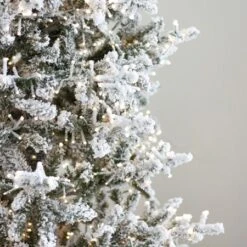 7.5' Indoor LED Flocked Alpine Fir Christmas Tree - Warm White 12 7.5' Indoor LED Flocked Alpine Fir Christmas Tree - Warm White -Christmas Decoration Store t it 75 1234 ww 5