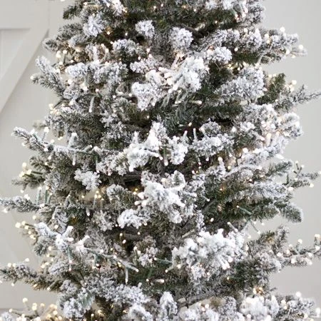 7.5' Indoor LED Flocked Alpine Fir Christmas Tree - Warm White 8 7.5' Indoor LED Flocked Alpine Fir Christmas Tree - Warm White - Image 6