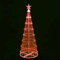 6' LED Light Show Tree-Red