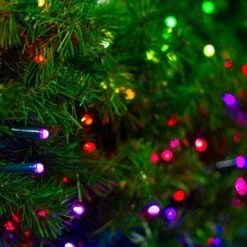 9' X14" Deluxe Oregon Fir Garland, Lit With Twinkly Pro RGBW -Christmas Decoration Store twinkly wreath zoom crop