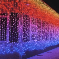 Twinkly Pro Curtain Lights - RGB Capsule - 250 Lights - 5 Drops - Transparent Wire -Christmas Decoration Store twinklypro curtain 1