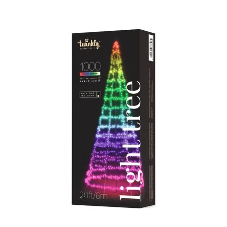 19.5' Twinkly Light Tree RGBW, 1000L, Pole NOT Included, Wifi 3 19.5' Twinkly Light Tree RGBW, 1000L, Pole NOT Included, Wifi