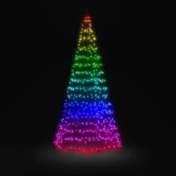 9.8' Twinkly Light Tree RGBW, 450L, Pole Included, Wifi -Christmas Decoration Store twp500spp fx rainbow