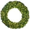 120" Deluxe Oregon Fir Wreath - Lit With Warm White LEDs -Christmas Decoration Store w 120 dofl 6 ww