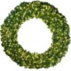 144" Deluxe Oregon Fir Wreath - Lit With Warm White LEDs -Christmas Decoration Store w 144 dofl ww
