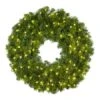 30" Lit Warm White Deluxe Oregon Fir Wreath - Bow Option Available