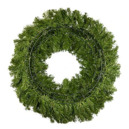 36" Lit Warm White And Red Deluxe Oregon Fir Wreath - Bow Option Available 6 36" Lit Warm White And Red Deluxe Oregon Fir Wreath - Bow Option Available - Image 4