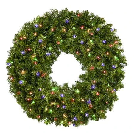 36" Lit Multicolor Deluxe Oregon Fir Wreath - Bow Option Available 3 36" Lit Multicolor Deluxe Oregon Fir Wreath - Bow Option Available