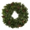 48" Unlit Deluxe Mixed Pine Wreath - Bow Option Available