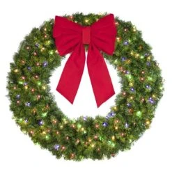 48" Lit Multi Deluxe Oregon Fir Wreath - Bow Option Available 9 48" Lit Multi Deluxe Oregon Fir Wreath - Bow Option Available -Christmas Decoration Store w 48 dofl 6 m b vb 18 r