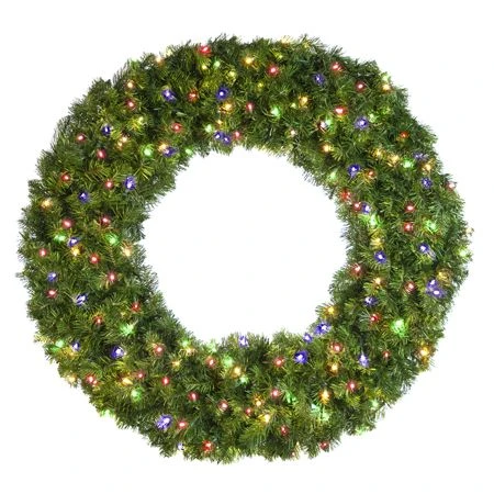 48" Lit Multi Deluxe Oregon Fir Wreath - Bow Option Available 3 48" Lit Multi Deluxe Oregon Fir Wreath - Bow Option Available