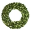 48" Lit Pure White Deluxe Oregon Fir Wreath - Bow Option Available -Christmas Decoration Store w 48 dofl 6 pw