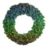 36" Twinkly Pro RGBW Deluxe Oregon Fir Wreath - Bow Option Available -Christmas Decoration Store w 48 dofl 6 twkprgbw 2 3