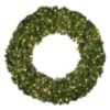 60" Lit Warm White And Red Deluxe Oregon Fir Wreath - Bow Option Available 1 60" Lit Warm White And Red Deluxe Oregon Fir Wreath - Bow Option Available -Christmas Decoration Store w 60 dofl 6 wwr