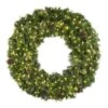 60" Lit Warm White Deluxe Mixed Pine Wreath - Bow Option Available 2 60" Lit Warm White Deluxe Mixed Pine Wreath - Bow Option Available -Christmas Decoration Store w 60 mpl t6 ww 4