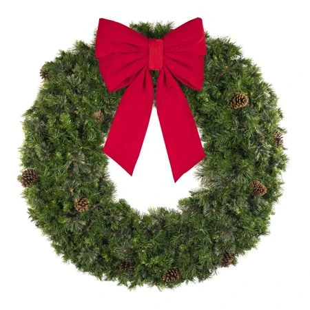 72" Unlit Deluxe Mixed Pine Wreath - Bow Option Available 6 72" Unlit Deluxe Mixed Pine Wreath - Bow Option Available - Image 4