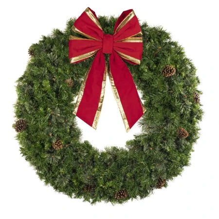 72" Unlit Deluxe Mixed Pine Wreath - Bow Option Available 5 72" Unlit Deluxe Mixed Pine Wreath - Bow Option Available - Image 3