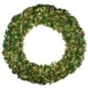 72" Lit Pure White And Red Deluxe Oregon Fir Wreath - Bow Option Available 1 72" Lit Pure White And Red Deluxe Oregon Fir Wreath - Bow Option Available -Christmas Decoration Store w 72 dofl 6 pwr 1